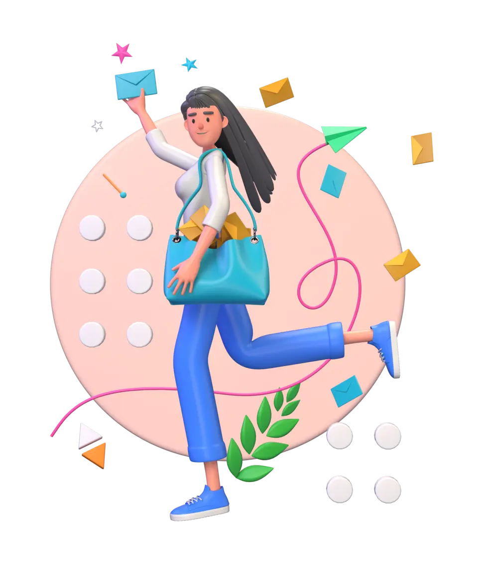 lady holding letters